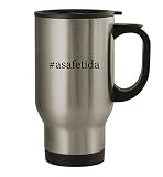 Knick Knack Gifts #asafetida - 14oz Stainless Steel Hashtag Travel Coffee Mug, Silver