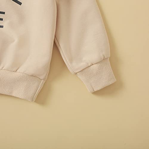 Toddler Boys Sweatshirt Outfits Kids Letter Print Pullover Top Unisex Casual Tracksuit Boy Sweatpants Set4