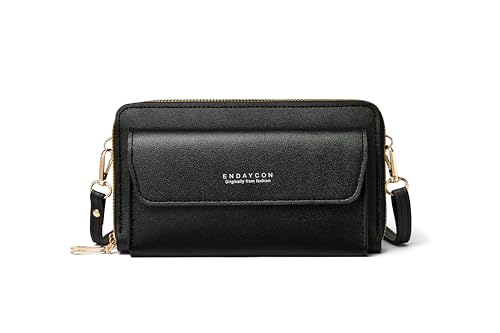 HillDog RFID Wallet Purse Clutch Small Crossbody Bags with Phone Pocket for Women Leather