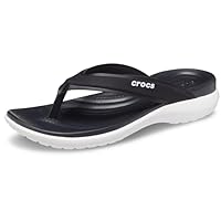 Crocs Women's Capri V Sporty Flip Flops | Sandals for Women, Black, 9 Women