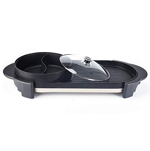 bbq barbecue grill 2 In 1 Home Bbq Grills +dual Site Hot Pot Smokeless Nonstick Bbq Barbecue Grill Indoor Roast Meat Equipment