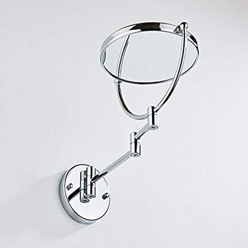 Miroir cosmétique extensible chromé double face au design épuré