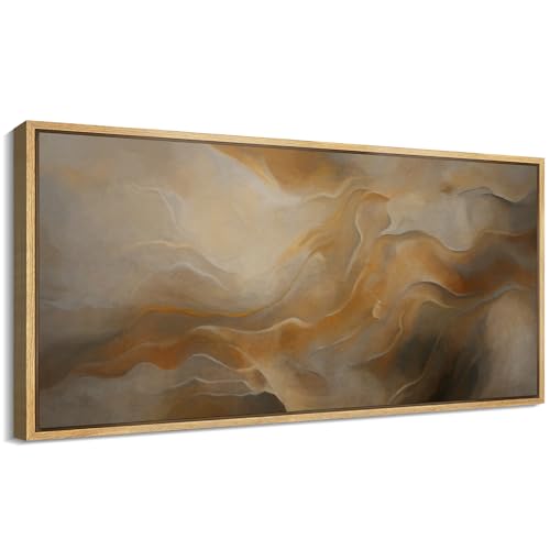 MUDECOR Extra Large Framed Canvas Print Wall Art Abstract Flowing