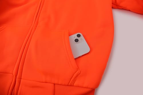 Image of TanBridge Plaid Flannel Hoodie Sherpa Fleece Lined Shirt Jacket Cotton Hoodies Zip Up Winter Warm Coat