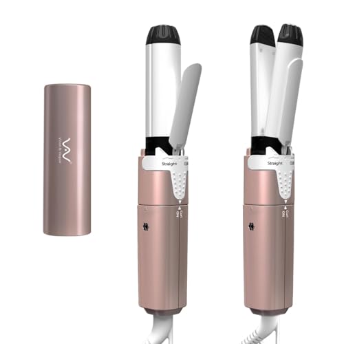 Plancha de pelo mini Travel 2 en 1 con rizador y plancha miniatura 1