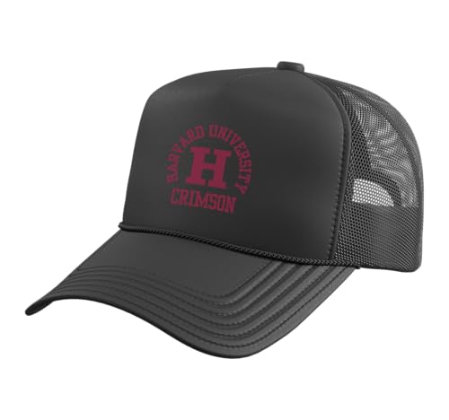 Harvard University Crimson | Official NCAA | OCIMPHVU004 Trucker Hat with Adjustable Mesh Back, Black