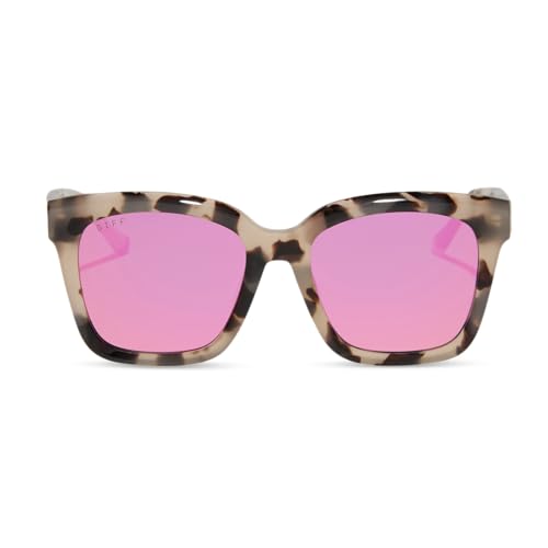 DIFF Meredith Designer Oversized Square Sunglasses for Women UV400 Mirrored Lens3