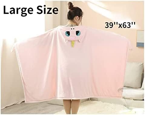 Cute Wearable Blanket Soft Cape for Adult Women Men Warm Cozy Hoodie Cute Animal Bear Cat Bunny Carpet Home - Image 4