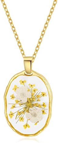 Collier Myosotis en fleurs sauvages pressées | Collier Fleurs de ...