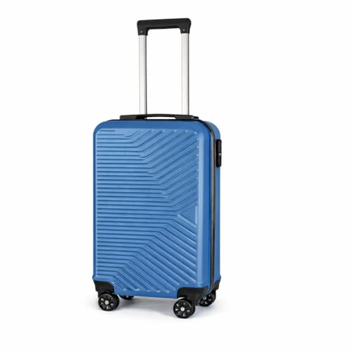 Mala de Viagem de Bordo Silent Noronha 10kg - Padrão ANAC | Rígida em ABS | 4 Rodas Duplas 360° | Cadeado Numérico Integrado | Leve e Resistente (Azul)
