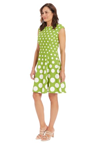 Image of London Times Womens Dresses Cap Sleeve Fit and Flare - Elegant Summer Cocktail Graduation Garden Party Wedding Guest Dress