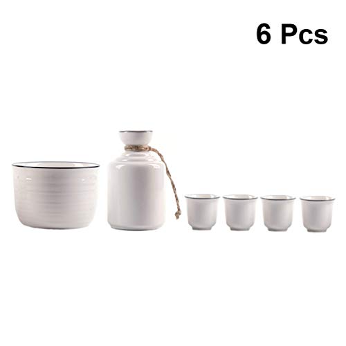 Conjunto de 1 xícara de saquê japonês Amosfun tradicional cerâmica de porcelana cerâmica, artesanato