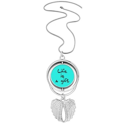 Collier ailes d'ange avec message inspirant, le cadeau mémorable pour femme