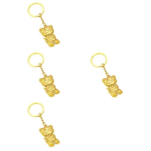 WRITWAA 4pièces Porte-clés Tigre Pour Accessoire Créatif Pour An Et Pendentif Pour Clés De Maison Voiture