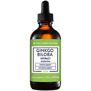 The Vitamin Shoppe Ginkgo Biloba Extract, Alcohol Free, From Organic Ginkgo, Supports Memory & Circulation, Healthy Aging Herbal Supplement (2 Fluid Ounces Liquid) #TOP9