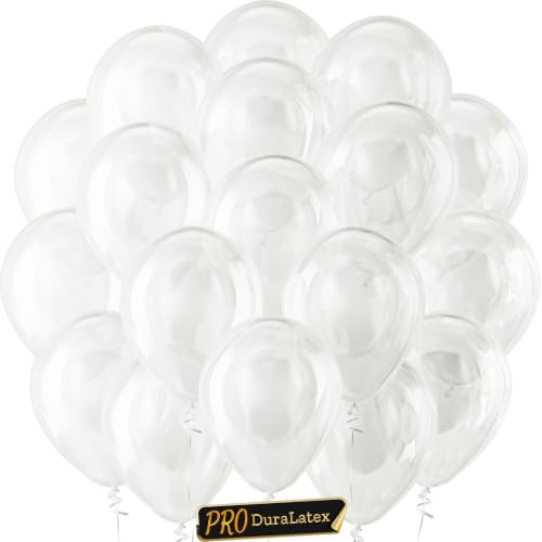 Image of Bezente Pro Duralatex Clear Extra-Thick Balloons 120 Pack 10 inch