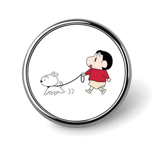 バッジ 円形 25mm クレヨンしんちゃん ブローチ ピンブローチ ピンバッジ ラペルピン ピンバッジ エスディージーズ 襟章 薄型 バッグ飾 コレクション プレゼント