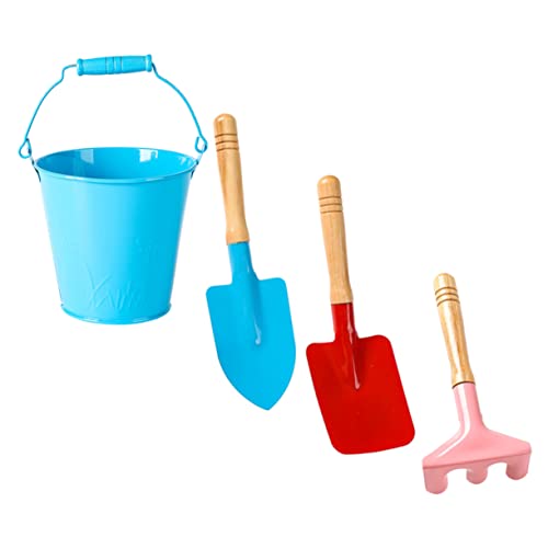 CORHAD 1Set Mini Gardening Tools Outdoor Planting Tools with Shovel Rake and Bucket for Boys and Gardening Activities