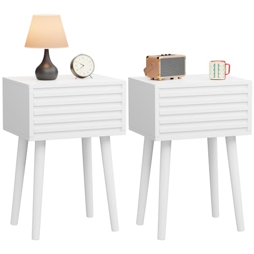YMYNY Mesita de Noche Juego de 2 Mesa