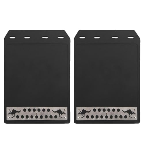 2 Guardabarros para Coche y camión, Remolque, Color Negro, 32 x 21,8 cm, Impermeable, Trasero, Resistente y Duradero, protección del vehículo, Evita Salpicaduras de Suciedad, fácil Montaje