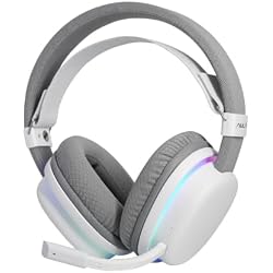 G7 Wireless Gaming Headset, Surround Sound 10ms Low Latency, PC Headset with Detachable Noise Canceling Mic, 40mm Driver, Tri-Mode 2.4G/BT5.2/Wired, Over Ear Headphone for PS5,PS4,Switch