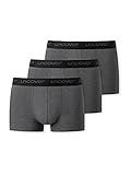 Uncover by Schiesser - Herren 3-Pack Boxershorts - dunkelgrau - Größe 3XL
