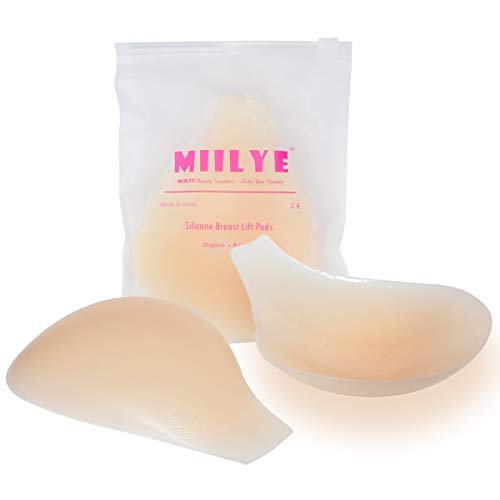 MIILYE Breast Lift up Pasties Sticky Nipple Covers Reusable Strapless Invisible Silicone Adhesive Bra for Cups A B C Nude2