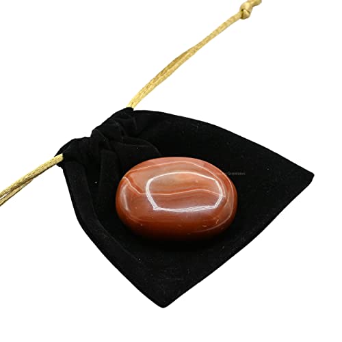 Image of Amazing Gemstone Carnelian Crystals and Healing Stones - Large Palm Stone Crystals Piedra - Crystal for Good Luck, Balanced Positive Energy, Meditation - Unique Stocking Stuffers, Gifts for Women, Men