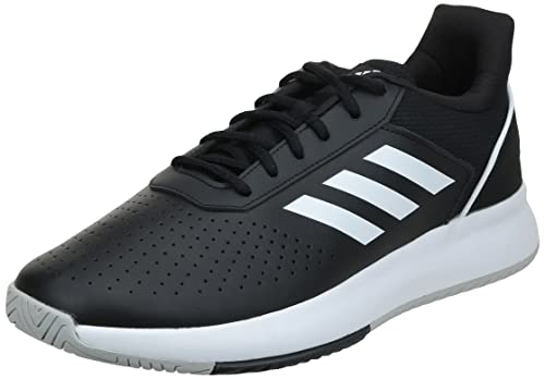 adidas Courtsmash, Zapatos de Tenis Hombre, Core Black/Cloud White/Grey, 44 EU