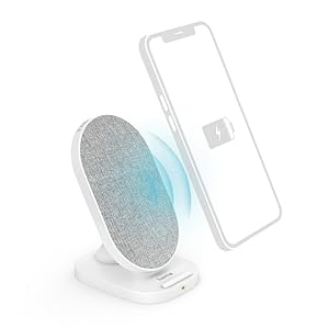 Hama QI-FC10S-Fab Chargeur sans-Fil Wireless USB C pour iPhone Samsung Android – Charge à Induction 10W, Charge Rapide & Optimisée du Smartphone, Détection Auto du Smartphone – Blanc