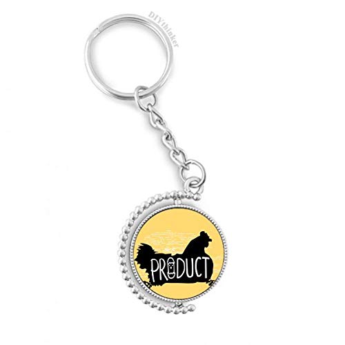Llavero giratorio de pollo DIYthinker, el detalle de silueta animal ideal para regalar