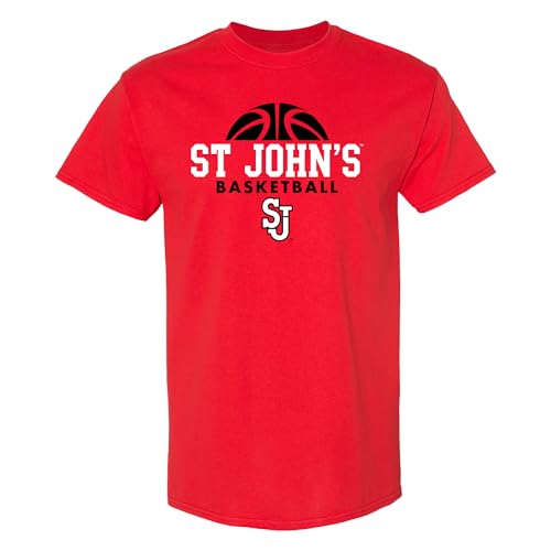 UGP Campus Apparel AS1013 - St Johns University Red Storm Basketball Hype - Sports Team T Shirt - Large - Red