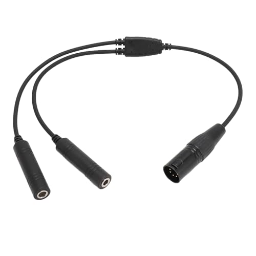Adaptador de auriculares de aviación GA Twin Plug a XLR 5 pines miniatura 6