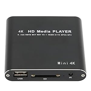 3840 X 2160 30Hz HD-videospeler, 2K en 4K High Definition-videoweergave, Ondersteuning voor HD-multimedia-interface + AV + USB + Opslagkaart, 4 GB Opslag, AV PPT-machine(zwart)