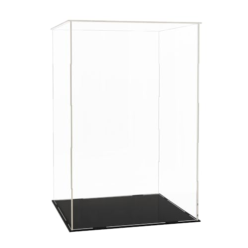 Odoria Vitrine Klare Kasten: 43 cm hohe Ausstellung für 38 cm Puppen-Figuren - Acryl-Glas-Schutz...