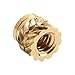 Twelve Piece Pack Featuring Brass Threaded Inserts Designed to Facilitate Efficient Use Across a Range of Industrial Projects (M3x4x4.5(M2x3x3.5(IdxLxOd))