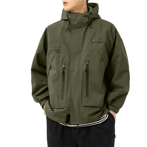 bgyujn Chaqueta De Trabajo De Moda De Moda Para Hombre, Chaqueta De Sprinter Ligera Con Abrigos Para Hombre S, verde, L