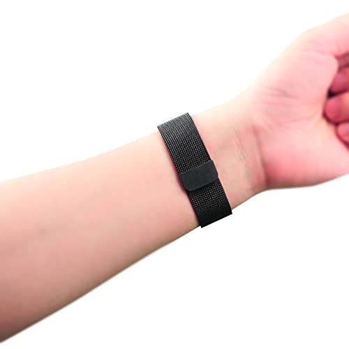 20Mm Quick Release Watch Band Metal Strap For Samsung Galaxy Watch 5 4 3 40Mm 41Mm 42Mm 44Mm 45Mm 46Mm Magnetic Mesh Watch Band For Amazfit Bip U Pro/Gts For Galaxy Watch Active 2/Active,Black #TOP3