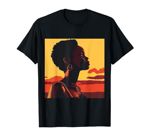 Black Queen Afro Melanin Americano Africano || Mujer africana Camiseta