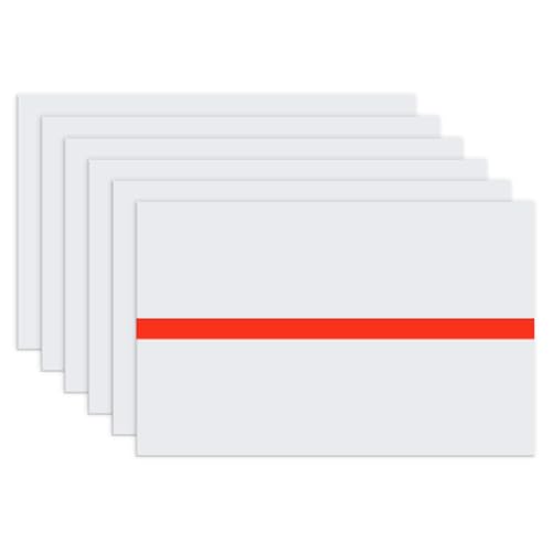 Image of M METERXITY 6-Pack Engraving Blank Materials Double Color 7x11 Inch, 1.3mm Thick ABS Plastic Sheet Yard Signs Name Plate for Door /Office /Home /Conference /Hotel /DIY Carving[White /Red]