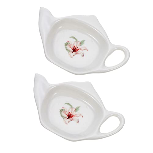 BIUDECO 2pièces Porte-sachets De Thé Lot de Repose-sachets Décoratifs sous-Verres pour Plateaux Assiettes à Thé Accessoire pour Maison