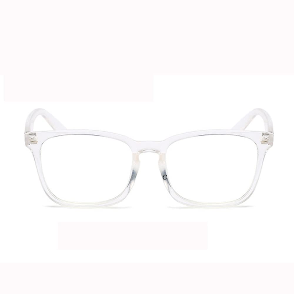 FREAZE Retro Lesehilfe Brillen Anti Blaulicht Lesebrille Anti Rays Computer Brille Für Damen Herren Fashion Brille Lesehilfe Ultraleicht 1.0X,1.5X 2 Stück (Color : Transparent, Size : +3.0)