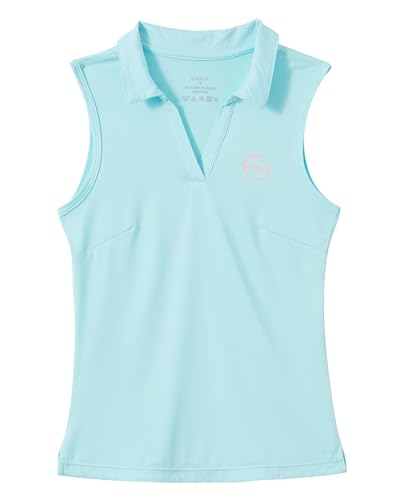 Image of Willit Girls' Sleeveless Polo Shirts Golf Tennis Polo Lightweight Shirts Quick Dry