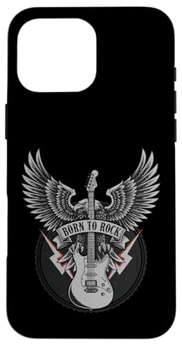 Born to Rock on Roll Eagle Guitar �r���e�[�W ROCK Music �X�}�z�P�[�X iPhone 16 Pro Max �p