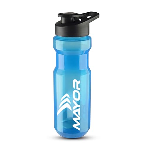 Image of Mayor 650ml Gym Protein Shaker Bottle with Mixing Ball | BPA Free & Leak Proof (Blue)