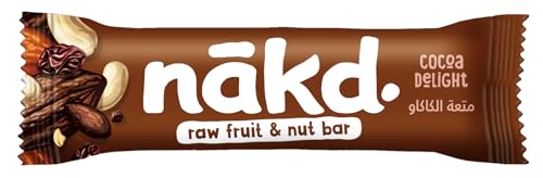 NAKD Cocoa Delight - Raw Fruit & Nut Bars - 100% Natural Ingredients - No Added Sugar - 18 x 35g