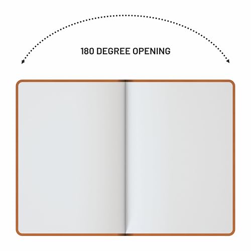 Image of Anupam Hexy A5 Unruled, Notebook | 192 Pages, 80 GSM Plain Journal | Leather Textured PU | 2026 Office Notebook -for journaling, writing, Note Taking, Diary for women and men (Brown)