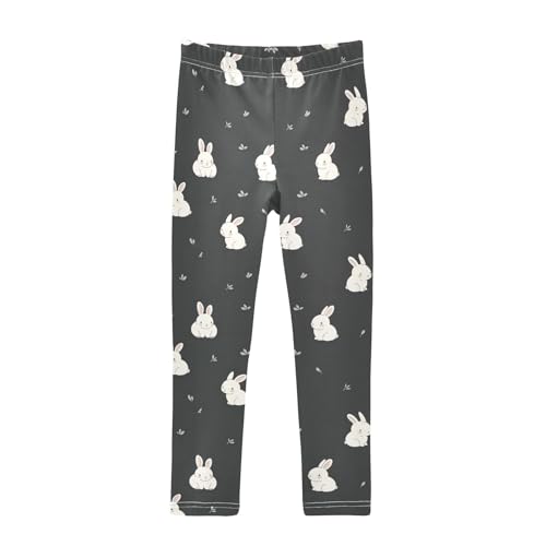 Kawaii Cartoon Rabbit Girls Leggings Soft Stretch Workout Yoga Dance Pants for Kids Casual Tights
