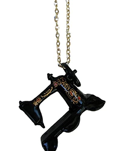 Artwonders Handmade Sewing Machine Necklace, Seamstress Necklace, Old Fashioned Sewing Machine Pendant, I Love To Sew #TOP5