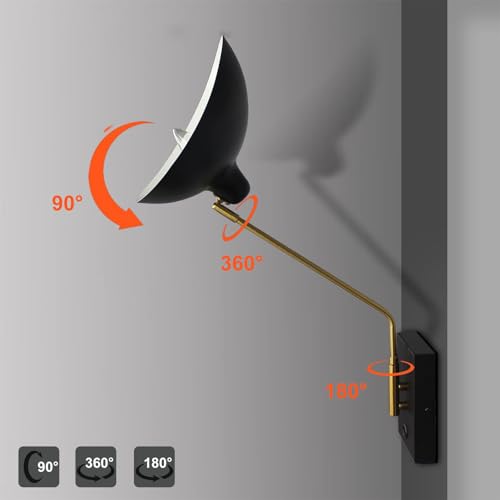 Luz de pared sin parpadeo con cabezal giratorio e interruptor crepuscular 3